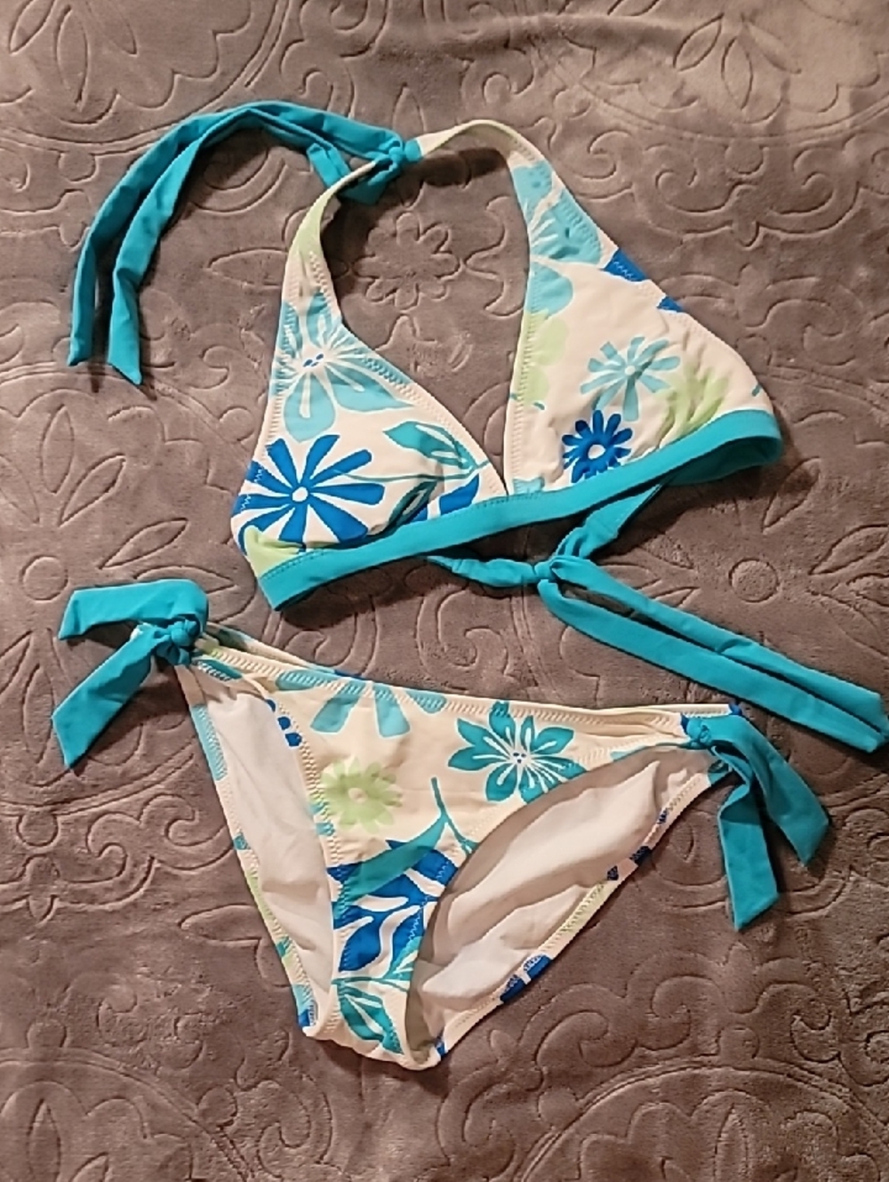 Aeropostle Tropical Flower Halter Bikini